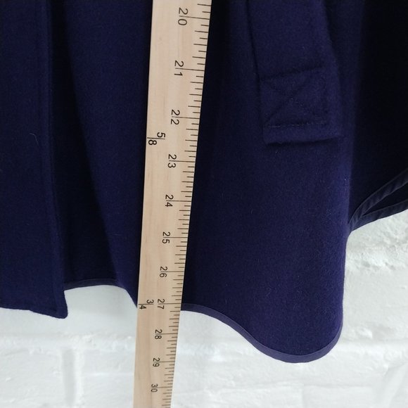 Boston Proper Poncho Cape Womens Medium Purple Full Zip Wool Blend Sweater - Picture 12 of 12